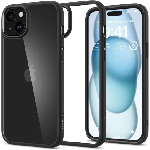 Spigen ULTRA HYBRID IPHONE 15 MATT FEKETE tok