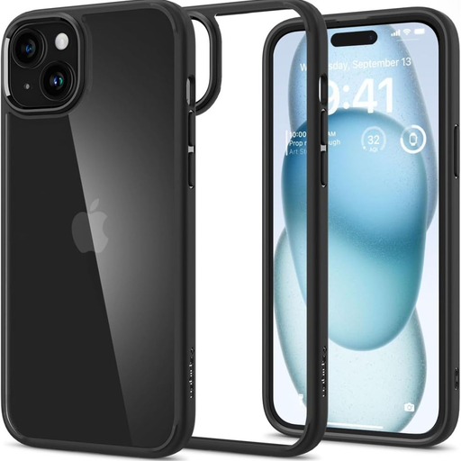 Spigen ULTRA HYBRID IPHONE 15 MATT FEKETE tok