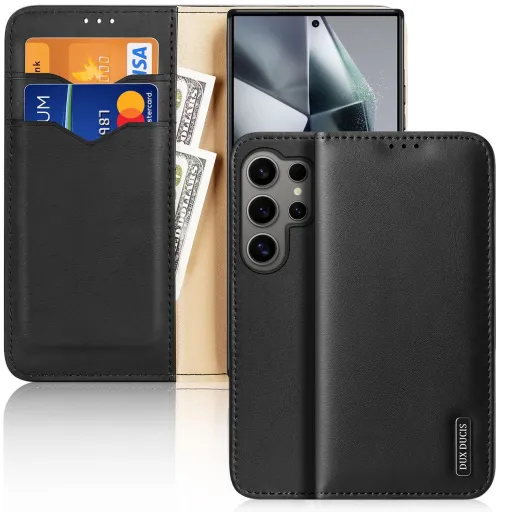 Dux Ducis Hivo fliptok RFID blokkolással Samsung Galaxy S24 Ultra - fekete Dux Ducis Hivo fliptok RFID blokkolással Samsung Galaxy S24 Ultra - fekete