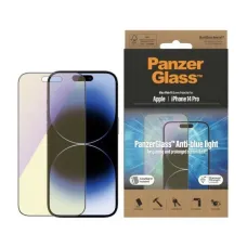 PanzerGlass Ultra-Wide Fit antibakteriális edzett üveg kékfény szűrővel és pozicionálóval iPhone 14 Pro üvegfólia