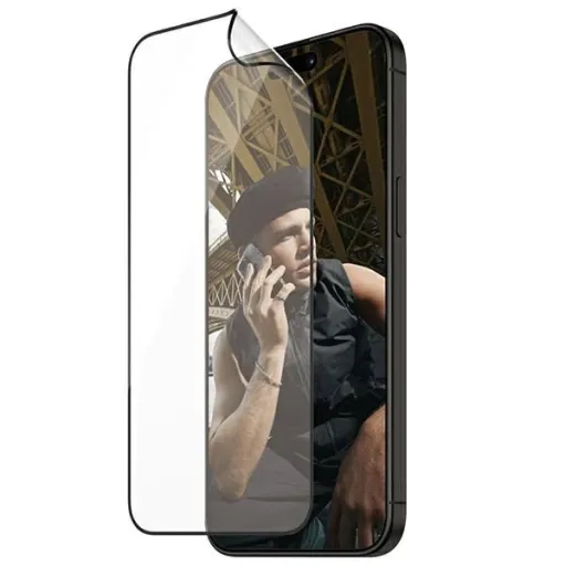 PanzerGlass Matrix Ultra-Wide-Fit hibrid üveg iPhone 15 Pro-hoz pozicionálóval üvegfólia