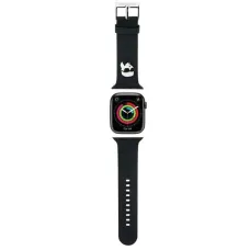 Karl Lagerfeld 3D Gumi Karl Fej szíj Apple Watch 38/40/41mm - fekete