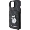 Karl Lagerfeld Saffiano Kártyatartó és Állvány Monogram Choupette iPhone 15 tok - fekete - 4. kép