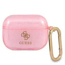 Guess GUAPUCG4GP AirPods Pro tok pink/pink Glitter Collection