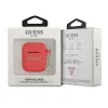 Guess GUA2LSCHSR AirPods cover red/red Silicone Charm Heart Collection - 1. kép