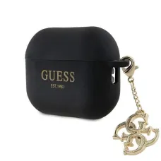 Guess GUAP2LECG4K tok AirPods Pro 2 - fekete Liquid Silicone Glitter Triangle Charm