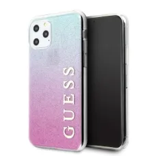 Guess GUHCN65PCUGLPBL iPhone 11 Pro Max tok rózsaszín-kék keménytok Glitter Gradient