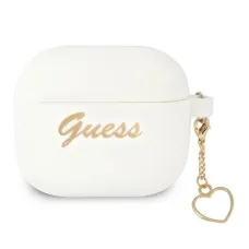 Guess GUA3LSCHSH AirPods 3 tok fehér/fehér Szilikon Charm Heart Kollekció