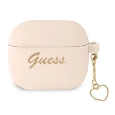 Guess GUA3LSCHSP AirPods 3 tok rózsaszín/rózsaszín Szilikon Charm Heart Kollekció