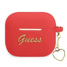 Guess GUA3LSCHSR AirPods 3 tok piros/piros Szilikon Charm Heart Kollekció