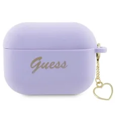 Guess GUAP2LSCHSU AirPods Pro 2 tok lila/lila Szilikon Charm Heart Kollekció