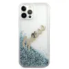 Guess GUHCP12LGLVSBL iPhone 12 Pro Max 6.7" blue/blue hardcase Glitter Vintage Script - 1. kép