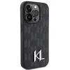 Karl Lagerfeld Leather Monogram Hot Stamp Metal Logo tok iPhone 15 Pro Max - fekete - 2. kép