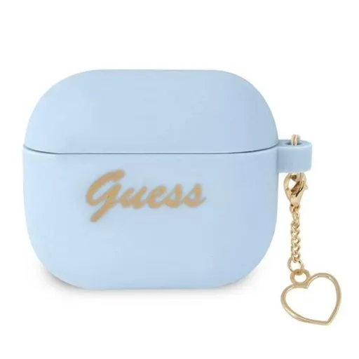 Guess GUA3LSCHSB AirPods 3 tok kék/kék Szilikon Charm Heart Kollekció