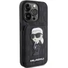 Karl Lagerfeld Saffiano Cardslots and Stand Monogram Ikonik Patch tok iPhone 15 Pro - fekete - 2. kép