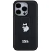 Karl Lagerfeld Gripstand Saffiano Choupette Pins tok iPhone 15 Pro - fekete - 2. kép