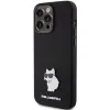 Karl Lagerfeld Szilikon Choupette Metal Pin tok iPhone 15 Pro - fekete - 0. kép