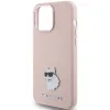 Karl Lagerfeld Szilikon Choupette Metal Pin tok iPhone 15 Pro - rózsaszín - 4. kép