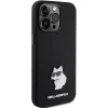 Karl Lagerfeld Szilikon Choupette Metal Pin tok iPhone 15 Pro Max - fekete - 2. kép