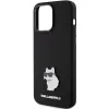 Karl Lagerfeld Szilikon Choupette Metal Pin tok iPhone 15 Pro Max - fekete - 4. kép