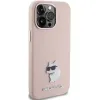 Karl Lagerfeld Szilikon Choupette Metal Pin tok iPhone 15 Pro Max - rózsaszín - 2. kép