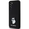 Karl Lagerfeld Silicone Choupette Metal Pin tok Samsung Galaxy S23 Plus - fekete - 0. kép