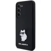 Karl Lagerfeld Silicone Choupette Metal Pin tok Samsung Galaxy S23-hoz - fekete - 0. kép