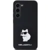 Karl Lagerfeld Silicone Choupette Metal Pin tok Samsung Galaxy S23-hoz - fekete - 1. kép