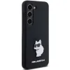 Karl Lagerfeld Silicone Choupette Metal Pin tok Samsung Galaxy S23-hoz - fekete - 2. kép