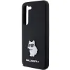 Karl Lagerfeld Silicone Choupette Metal Pin tok Samsung Galaxy S23-hoz - fekete - 4. kép