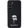 Karl Lagerfeld Szilikon Ikonikus Fém Kitűző tok Samsung Galaxy S23 - fekete - 1. kép