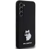 Karl Lagerfeld Silicone Choupette Metal Pin tok Samsung Galaxy S24+ - fekete - 2. kép