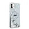 Karl Lagerfeld Liquid Glitter Choupette Head MagSafe tok iPhone 11 - Átlátszó - 2. kép