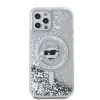 Karl Lagerfeld Liquid Glitter Choupette Head MagSafe tok iPhone 12 / 12 Pro - Átlátszó - 1. kép