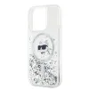 Karl Lagerfeld Liquid Glitter Choupette Head MagSafe tok iPhone 13 Pro - átlátszó - 4. kép