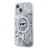 Karl Lagerfeld Liquid Glitter Choupette Head MagSafe tok iPhone 13 - átlátszó - 0. kép