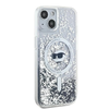  iPhone 14 Átlátszó Karl Lagerfeld Liquid Glitter Choupette Head MagSafe tok - 2. kép