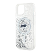  iPhone 14 Átlátszó Karl Lagerfeld Liquid Glitter Choupette Head MagSafe tok - 4. kép
