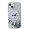 Karl Lagerfeld Liquid Glitter Choupette Head MagSafe tok iPhone 15 Plus / 14 Plus - Átlátszó - 1. kép