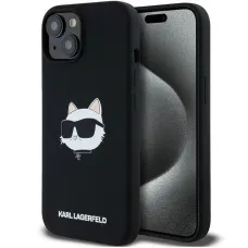 Karl Lagerfeld Szilikon Choupette Fej MagSafe Tok iPhone 15 Plus / 14 Plus - Fekete tok