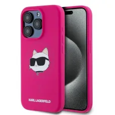 Karl Lagerfeld Silicone Choupette Head MagSafe tok iPhone 15 Pro Max - rózsaszín