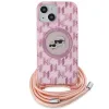 Karl Lagerfeld IML Crossbody Monogram Karl & Choupette Head MagSafe tok iPhone 15 - rózsaszín - 0. kép