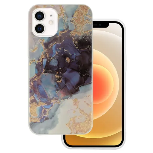 Márvány Csillogó Tok iPhone 12 Minihez, Design 3