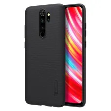 Nillkin Super Frosted Shield tok + ajándék támaszték Xiaomi Redmi Note 8 Pro fekete