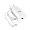 BLUE STAR hálózati töltő Type C + kábel Type C to Lightning PD QC4.0 3A 18W TFK-TC-1099C fehér - 0. kép