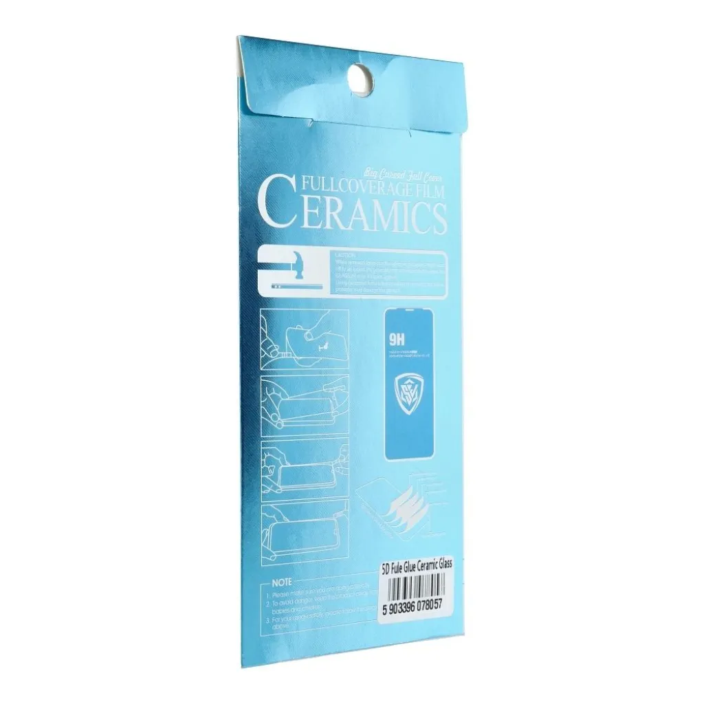 5D Teljes Ragadású Kerámia Üvegfólia - iPhone 12 / 12 Pro fekete - 8