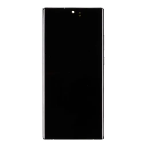 LCD kijelző + Érintőpanel Samsung N985/N986 Galaxy Note 20 Ultra 4G/5G Mystic White Kamera nélkül (Szervíz csomag)