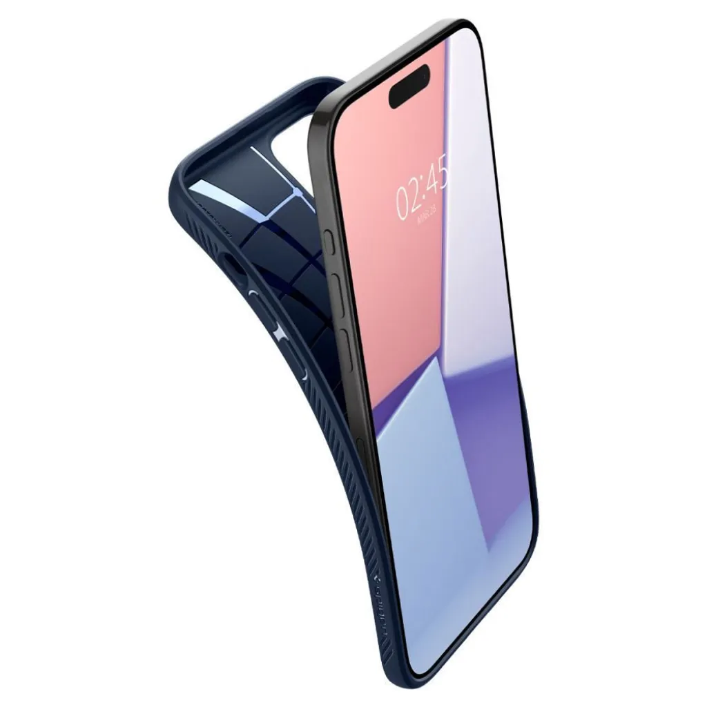 iPhone 15 Pro Max sötétkék SPIGEN Liquid Air tok - 7