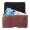 ROYAL Crazy Horse univerzális, vízszintes bőr övtok méret XL IPHONE 13 PRO MAX / 14 PRO MAX / SAMSUNG S21 PLUS / S20 FE / A50 / A51 5G / HUAWEI P30 PRO / P40 PRO / OPPO A98 5G barna tok - 1. kép