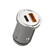 FORCELL F-ENERGY Mini autós töltő Type C + USB A PD QC3.0 3A 20W ezüst - 1. kép